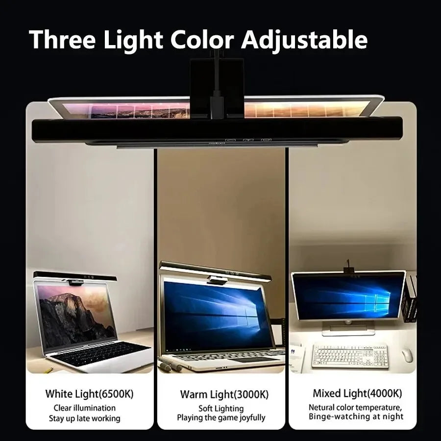 LED lampe de bureau moniteur barre lumineuse PC ordinateur écran réglable lumière 33 cm 50 cm bureau étude lecture lampe de Table suspendue alimenté par USB