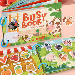 Livre Montessori pour bébé, mon premier livre silencieux, jouet éducatif pour l'apprentissage précoce, jeu assorti pour bébés de 2 à 3 ans