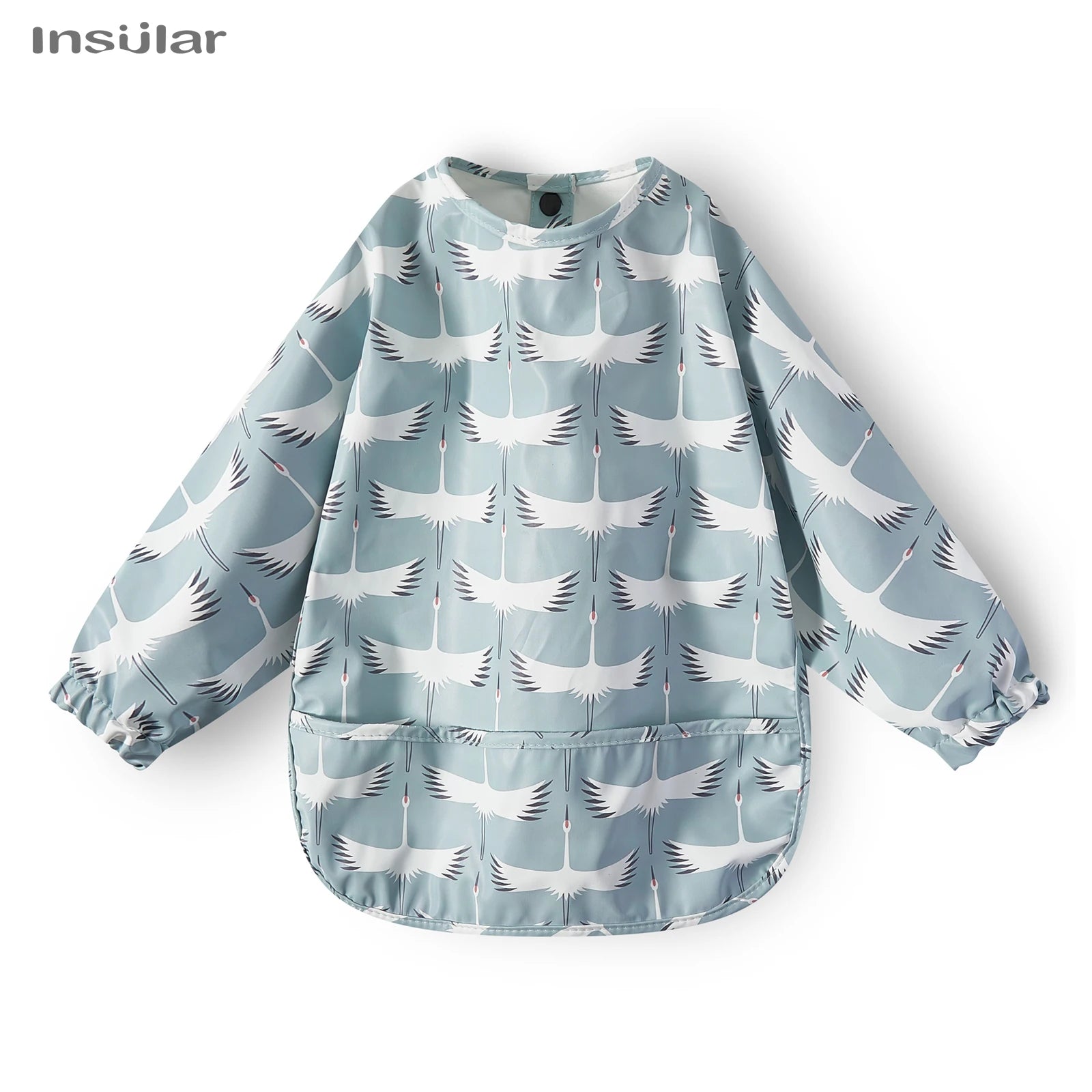 Nouveau bavoir bébé avec poche pour accessoires d'alimentation bavoirs pour enfants imperméable à manches longues bavoirs tabliers à manches longues