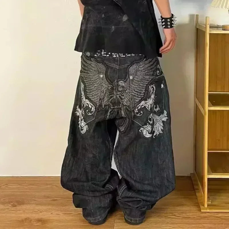 Jeans à jambes larges unisexes pour femmes, pantalons de vadrouille chauds, Street Y2K, Hip Hop, Joker Respzed, New Clearance Spot, American Fashion