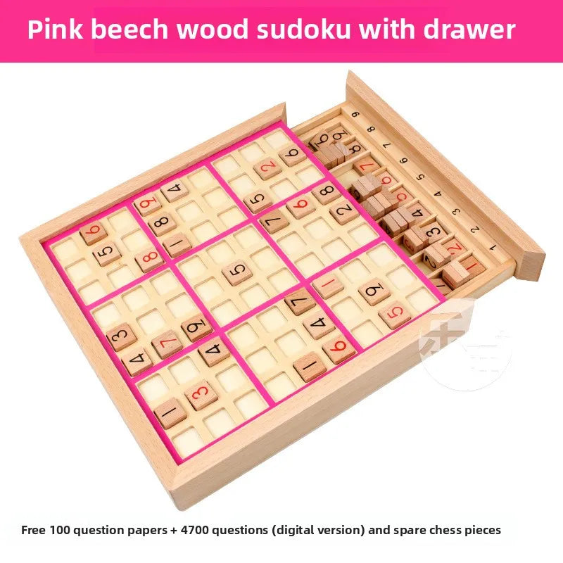 Jeu d'échecs en bois Sudoku Jiugongge, élèves du primaire, pensée logique, Puzzle pour enfants, jeu de société, jouet avec