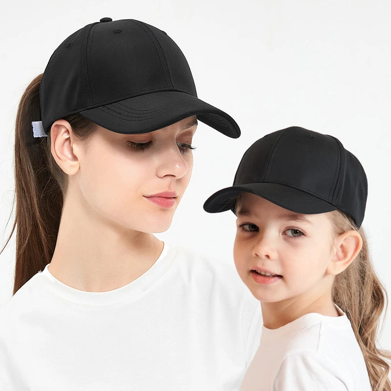 Casquettes de Baseball pour mère et enfant, accessoires d'été pour filles, chapeau de soleil, sport, voyage, pour enfants, réglable 53/56cm