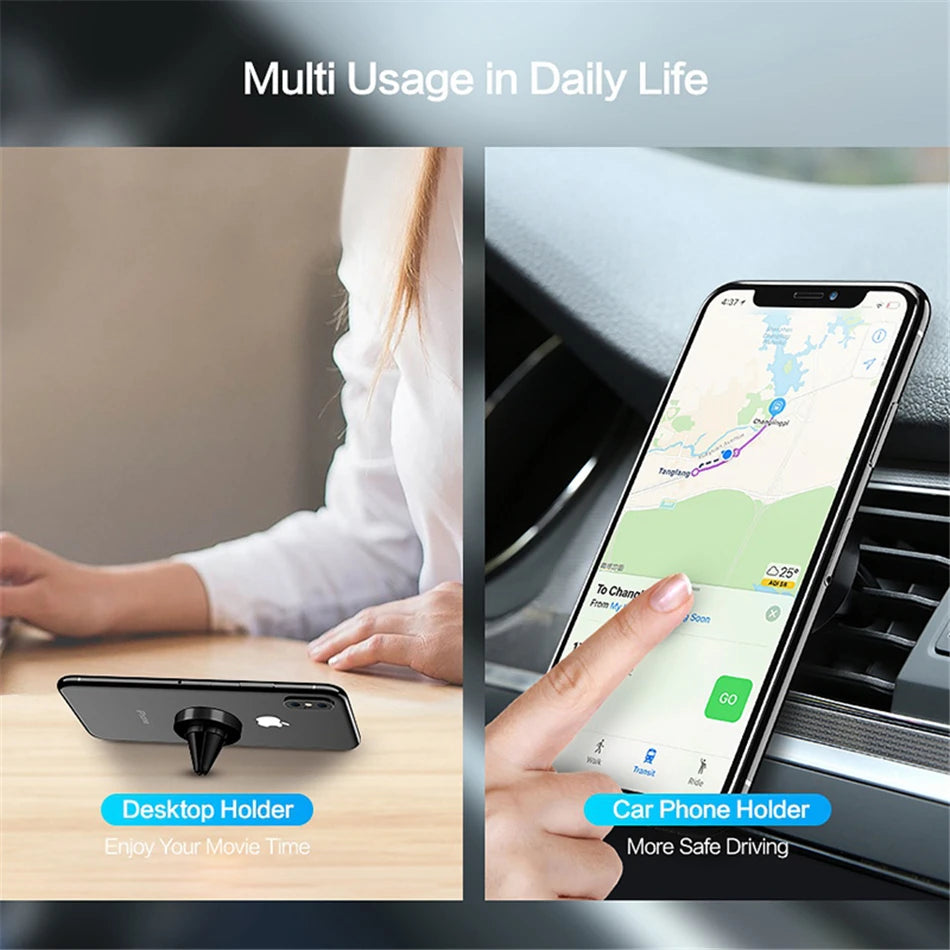Support de téléphone magnétique universel pour voiture, pour tous les téléphones pour iPhone Xiaomi, Support magnétique pour grille d'aération, Support de téléphone portable GPS
