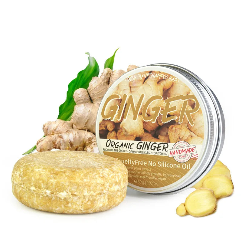 Polygonum savon cheveux assombrissant shampooing barre femmes hommes cheveux solide gingembre shampooing savon blanchissant différents Styles de barre de savon cheveux