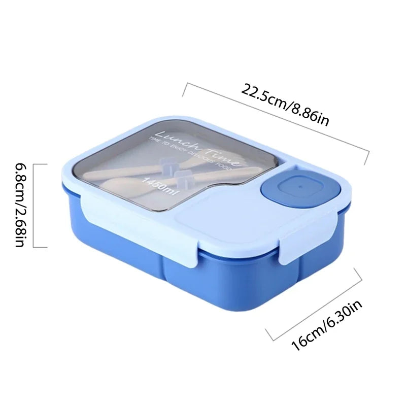 Bento Lunch Box for Kids Girls, Cartoon Students, Kawaii Cute Metropolitan, 3 Grid Sandwich, Snack Food Box, Special Canteen, Food Storage