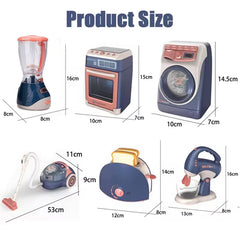 Mini appareils ménagers, jouets de cuisine, ensemble de jeu de simulation avec cafetière, mélangeur et grille-pain, cadeaux pour enfants, garçons et filles