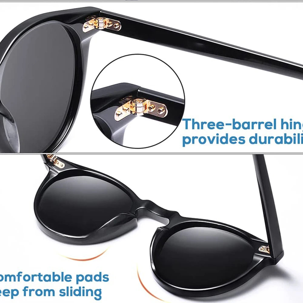 Petites lunettes de soleil rondes lunettes de soleil élégantes pour hommes et femmes rétro classique sélection multi-styles voyage Shopping randonnée UV400