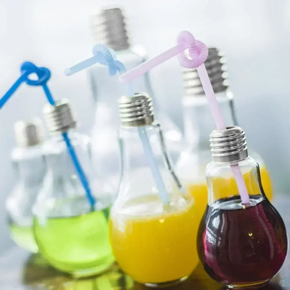 Bouteille d'eau créative d'été, petite gourde mignonne, à la mode, ampoule de jus de lait, anti-fuite, bouteilles portables mignonnes