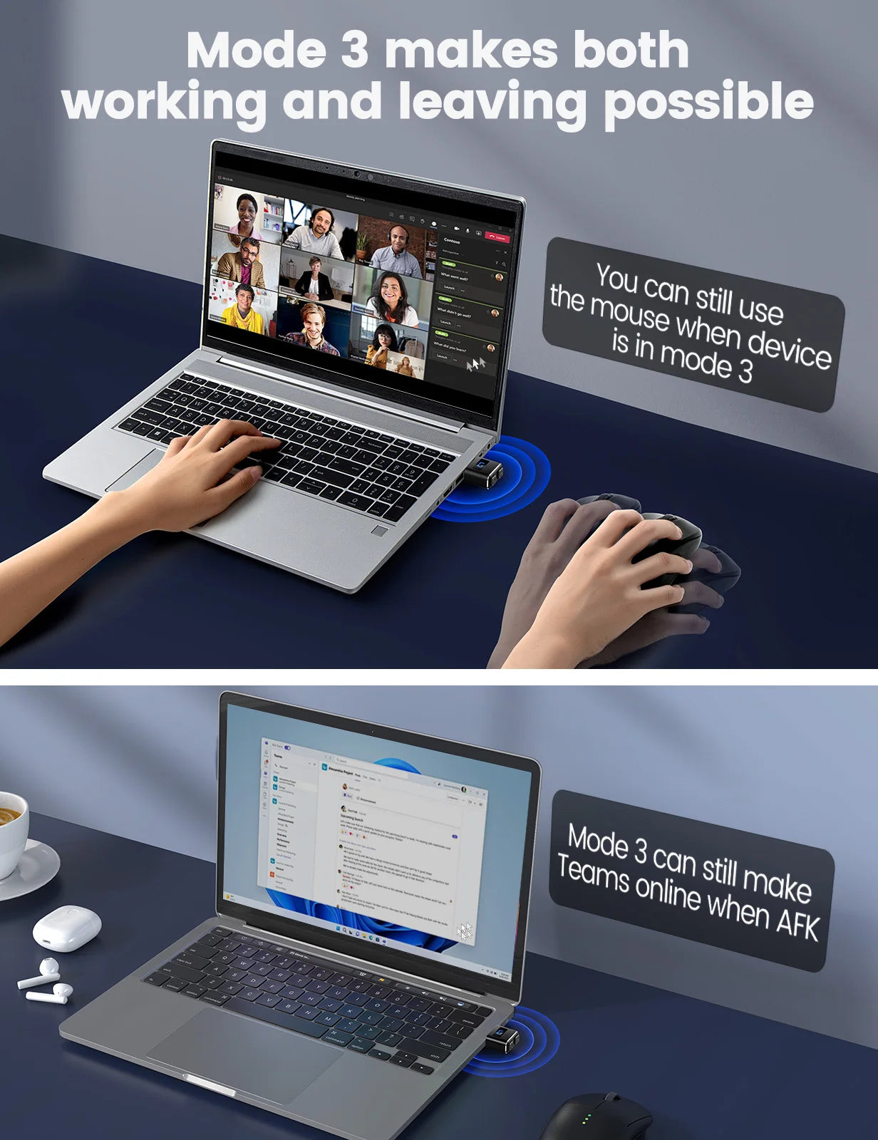 Petit Gabarit de Souris en Métal, Déchargeur USB Indétectable, Agitateur existent avec Mode Mathié et lèvent Marche/Arrêt