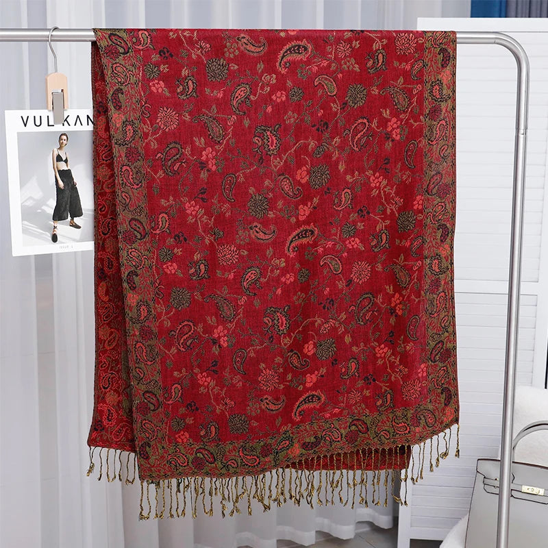Foulard Paisley impressions Design Hijabs Pour Femme Cachemire Pashmina Chale Dame enveloppe Chaud Hiver Foulards Femme