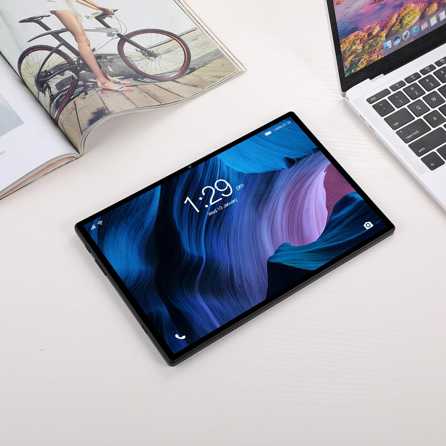 Tablette Android 11.0 de 10.1 Pouces, Octa Core, 4 Go de RAM, 64 Go de ROM, Dean, Double EpiCalls, Wi-Fi, Bluetooth, Version Globale, Mini PC Ultra Mince
