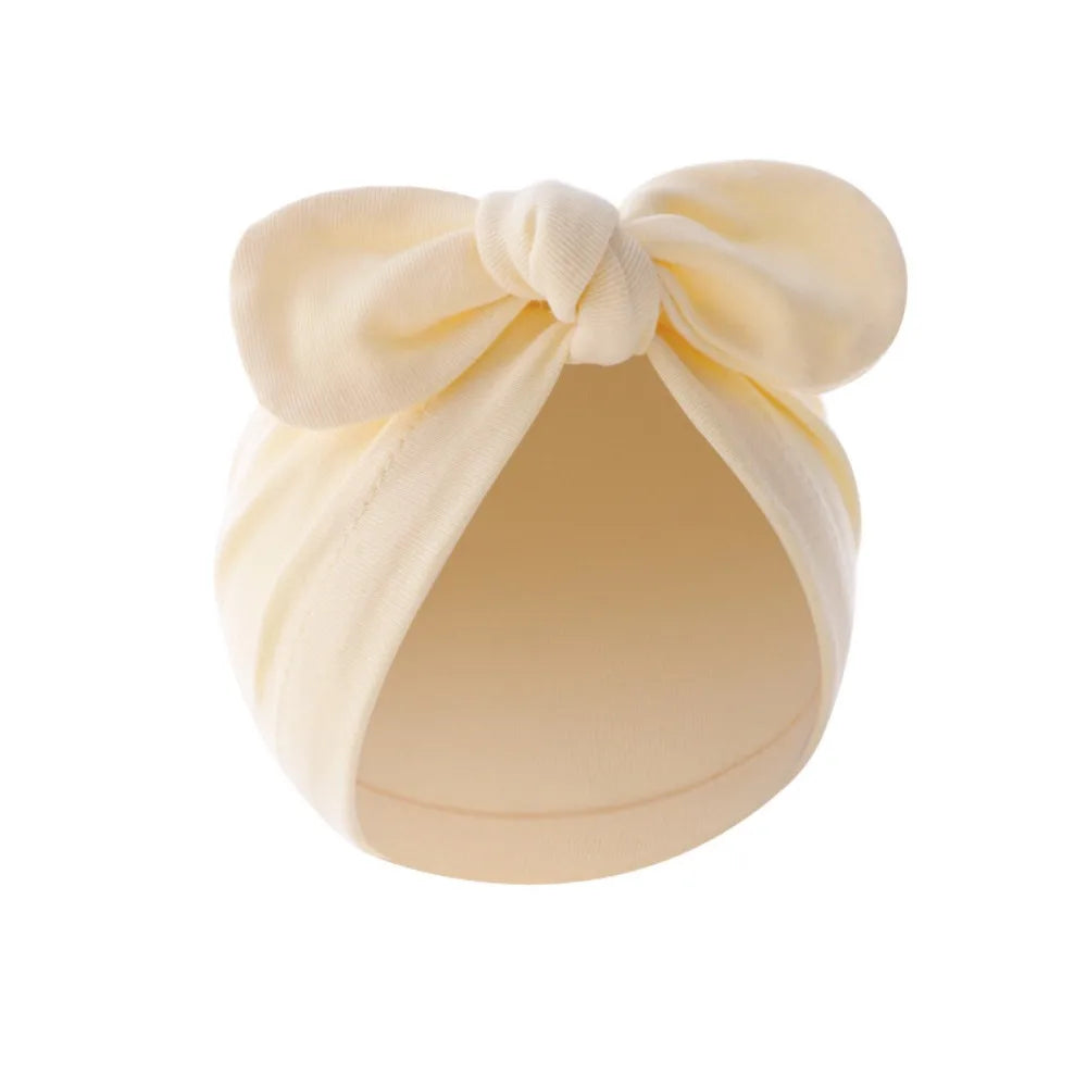 Bébé filles garçons chapeau mignon fleur noeud oreilles de lapin chapeau coton nouveau-né bonnet casquettes pour enfants enfant en bas âge infantile cheveux accessoires