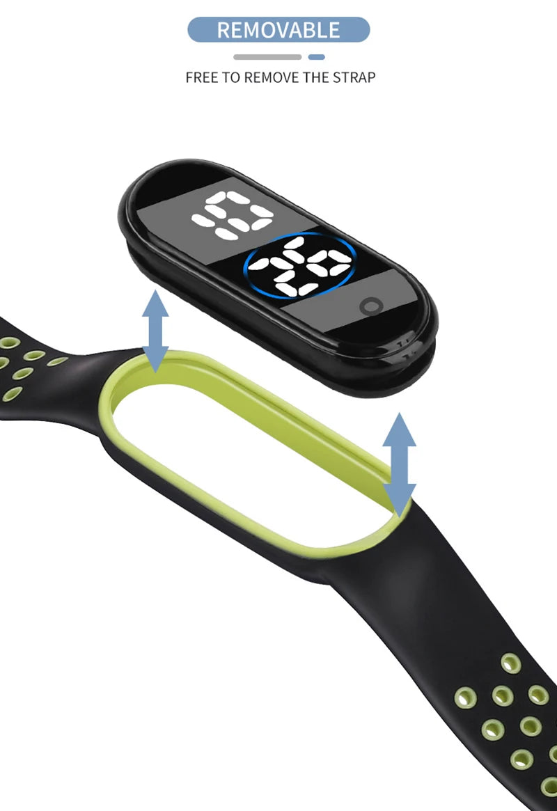 Montres numériques LED pour enfants, montre-bracelet en silicone pour garçons et filles, horloge de sport étanche, luxe, nouveau