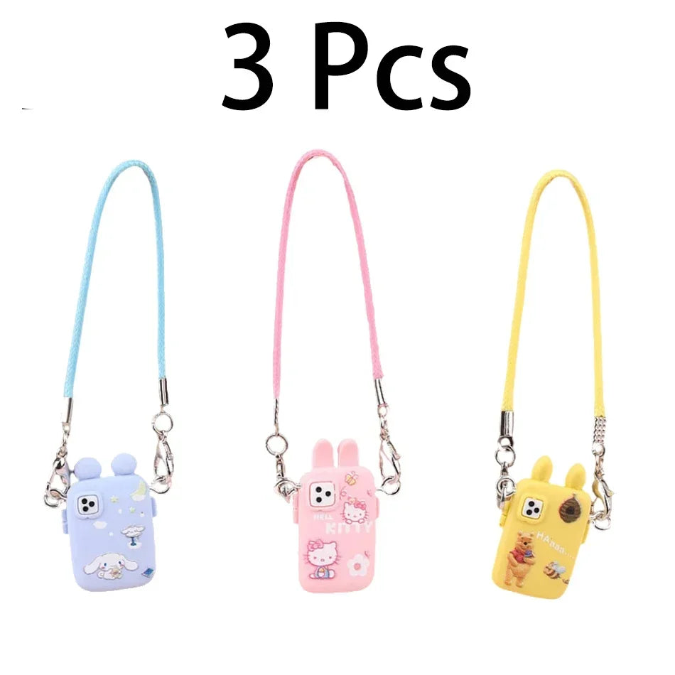 Pour Labubu accessoires pour Crybaby accessoires Style dessin animé appareil photo téléphone sac en peluche poupée accessoires pendentif ventilateur cadeau d'anniversaire