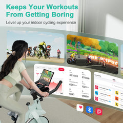 Superun Exercise Bike, 32-Level Magnetic Resistance Stationary Bike for Home, Low Noise Home Training Bike