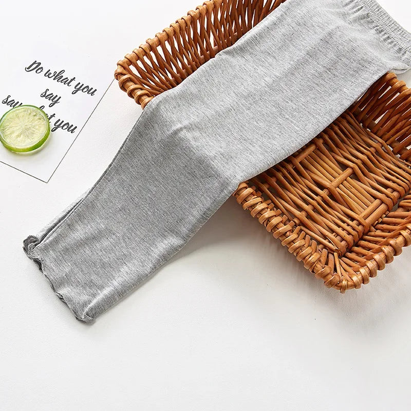 Leggings d'été à volants en coton modal pour fille de 2 à 12 ans, vêtements pour enfants, pantalons courts, nouvelle collection