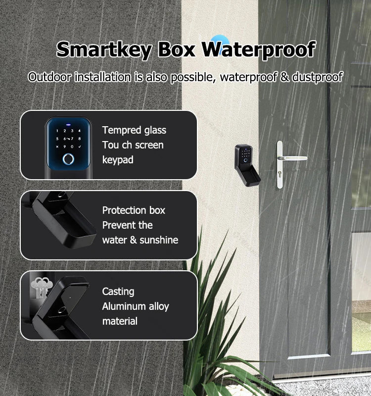 TTlock-Boîte de verrouillage à clé intelligente, sans fil, électronique, application, code numérique, Bluetooth, coffre-fort pour hôte