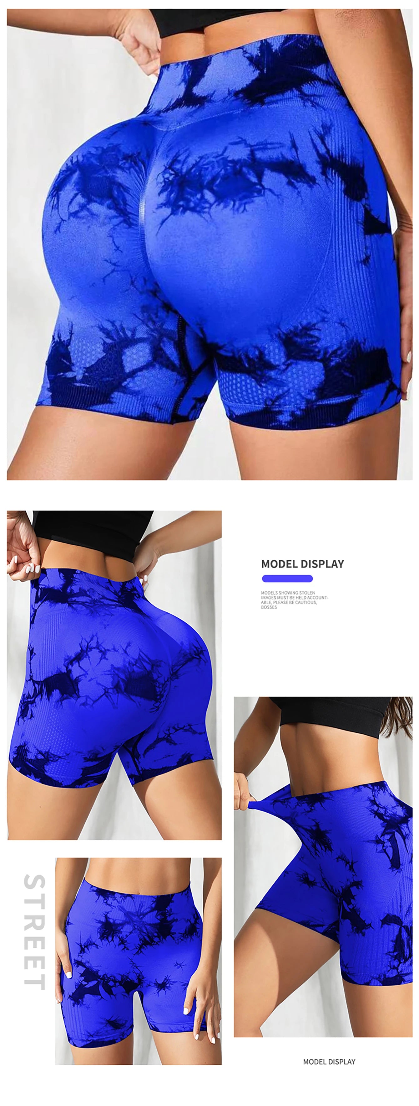 Leggings sans couture Tie Dye pour femmes, pantalons de Yoga taille haute, froissés, collants élastiques de levage des fesses, Leggings de sport à large ceinture