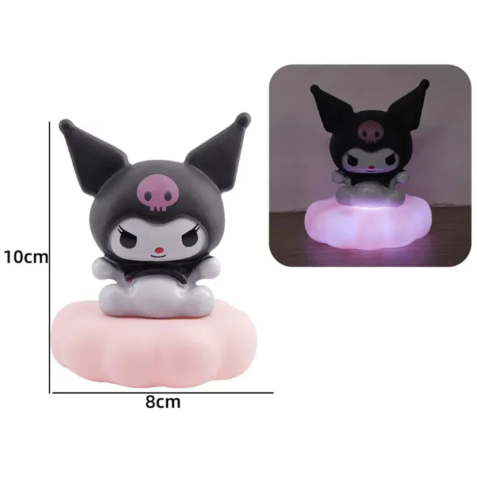 Anime Sanrio Hello Kitty Kuromi cannelle mélodie veilleuse brillant enfants jouet lampe de chevet Kawaii mignon enfants cadeau d'anniversaire