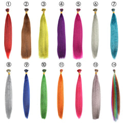 16-inch Synthetic Feather Hair Extensions, 50 Strands/Pack, Colored Hair Extensions, Colored Feather Hair Extensions for Women