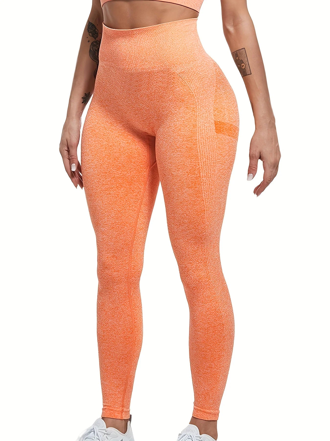 Women's Seamless Butt Lifting Workout Leggings, High Waist Yoga Pants, Compression Contour Tights
