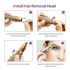 Portable 2 en 1 épilateur électrique rasoir de sourcils corps des femmes épilateur de lèvres du visage Rechargeable Mini rasoir indolore rasage rasoir