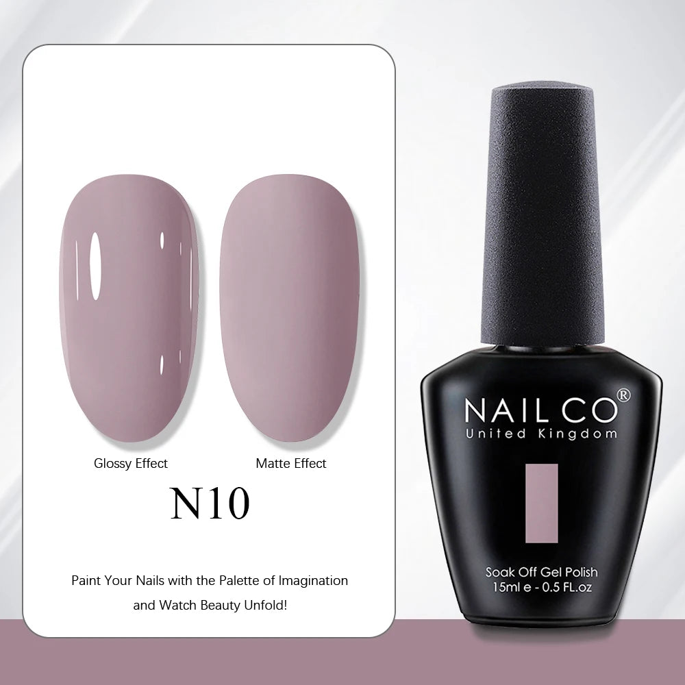 NAILCO 15ml Vernis à ongles Gel Vernis Semi Permanent UV Gel Vernis manucure Vernis Nail Art Nude Gel Poliish