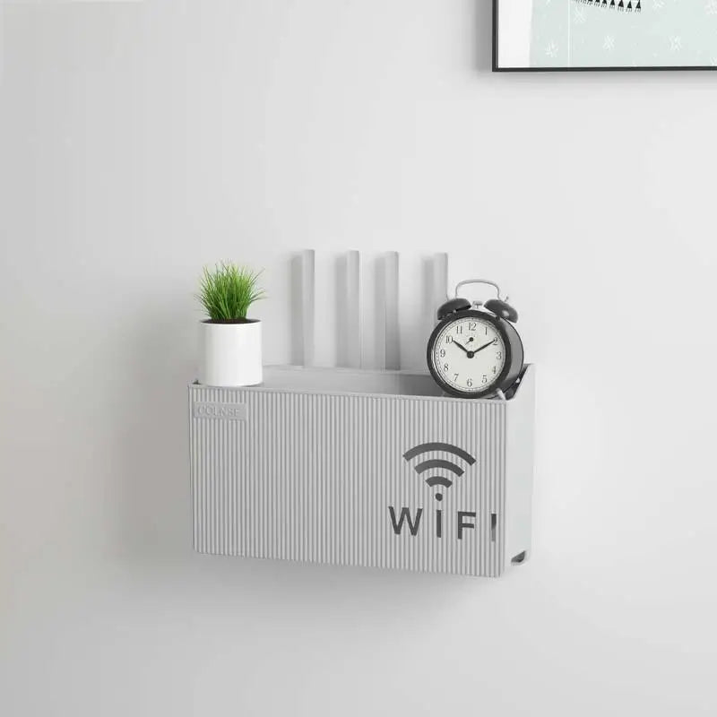 Boîte de rangement pour routeur domestique, WIFI sans fil, décodeur TV, support de rangement mural, pour salon, rangement de tri de chambre à coucher