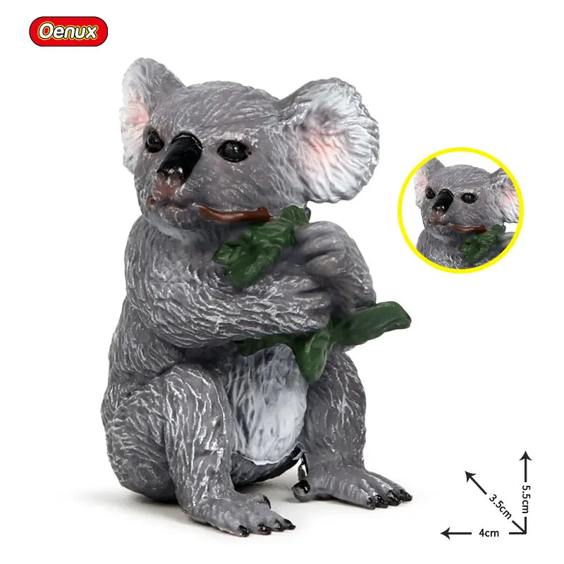 Classic Australian Wild Animals Kangaroos Koala Platypus Tasmanian Devil Echidna Cassowary Model Figurine Toy Child Gift