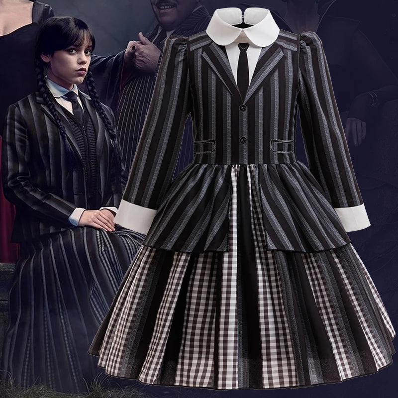 Robe de princesse pour filles, uniforme d'université élégant, costume de cosplay d'halloween pour filles de 4 à 12 ans, robe de bal de remise de diplôme, robes de fête pour filles