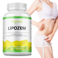 Lipozem naturel - Suppresseur d'appétit, brûleur de graisse, soulage le gonflage et le constipation, améliore le métabolisme - 120 capsules