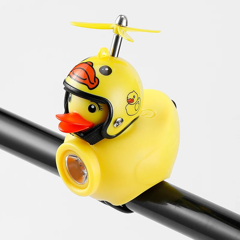 Lumière de vélo pour enfants, équitation de nuit, petit canard jaune, sonnette pour enfants, lampe de poche, phare de vélo pour cyclisme, lampe avant de vélo