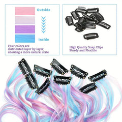 Set of 3/5/8/10 pieces, 22-inch curly synthetic hair extensions for women, perfect for Christmas gifts and Halloween parties