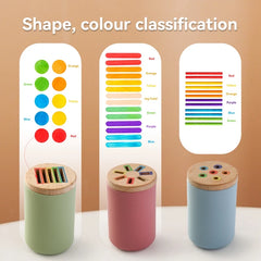 Jouets en bois Montessori, tri des couleurs, jouets à motricité Fine, jouets sensoriels assortis, Puzzle éducatif précoce, cadeau pour tout-petits
