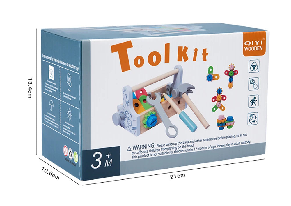 Jouets en bois, ensemble de jeu de Simulation, boîte à outils pour enfants, démontage d'écrou, assemblage de vis, jeux de réparation de Simulation, jouets sensoriels éducatifs