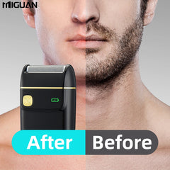 Rasoir électrique rechargeable USB-alternatif, portable, feuille remplaçable, noir-voyage et usage domestique, cadeau pour hommes