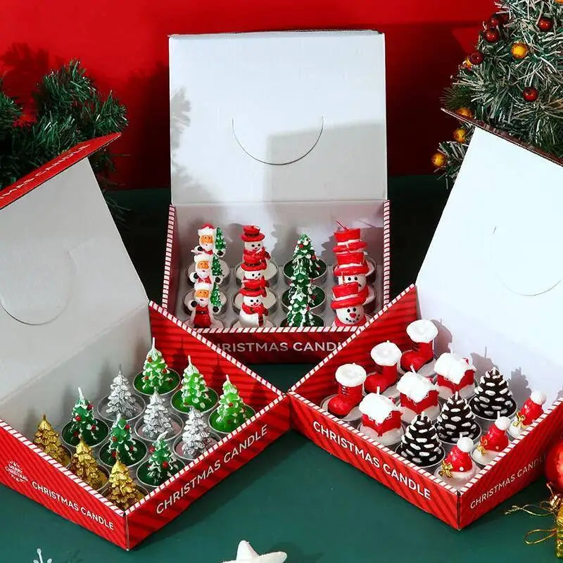 Bougies d'anniversaire sans fumée, 12 pièces, fournitures de décoration de noël, atmosphère, fabrication de bougies de noël, parfums, huile paraffine