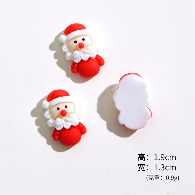 20 pièces nouveau mignon Mini dessin animé série de noël résine Figurine artisanat Flatback Cabochon ornement fabrication de bijoux accessoire de coiffure
