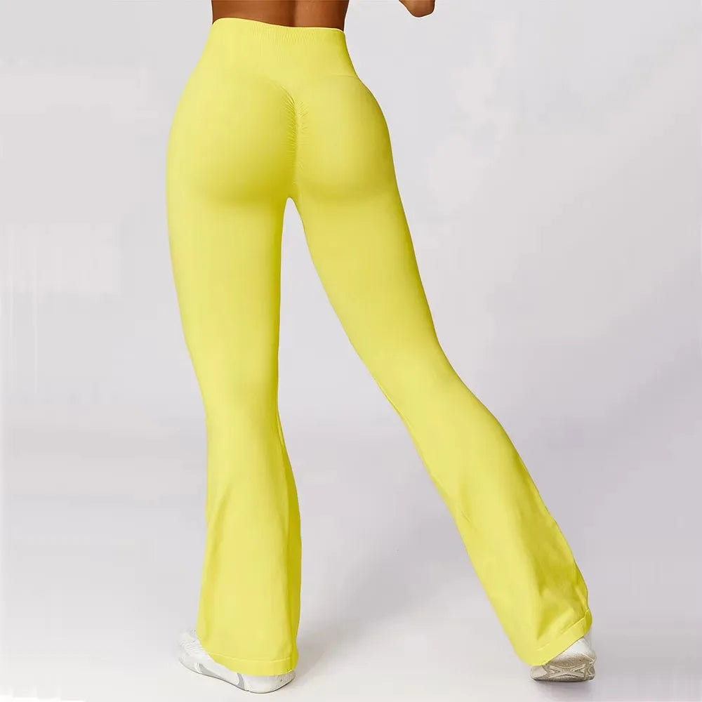 Leggings évasés sans couture pour femmes, pantalons évasés, pantalons de yoga, taille haute, pantalons à jambes larges, pantalons de sport évasés, vêtements de danse, entraînement de gym, fitness