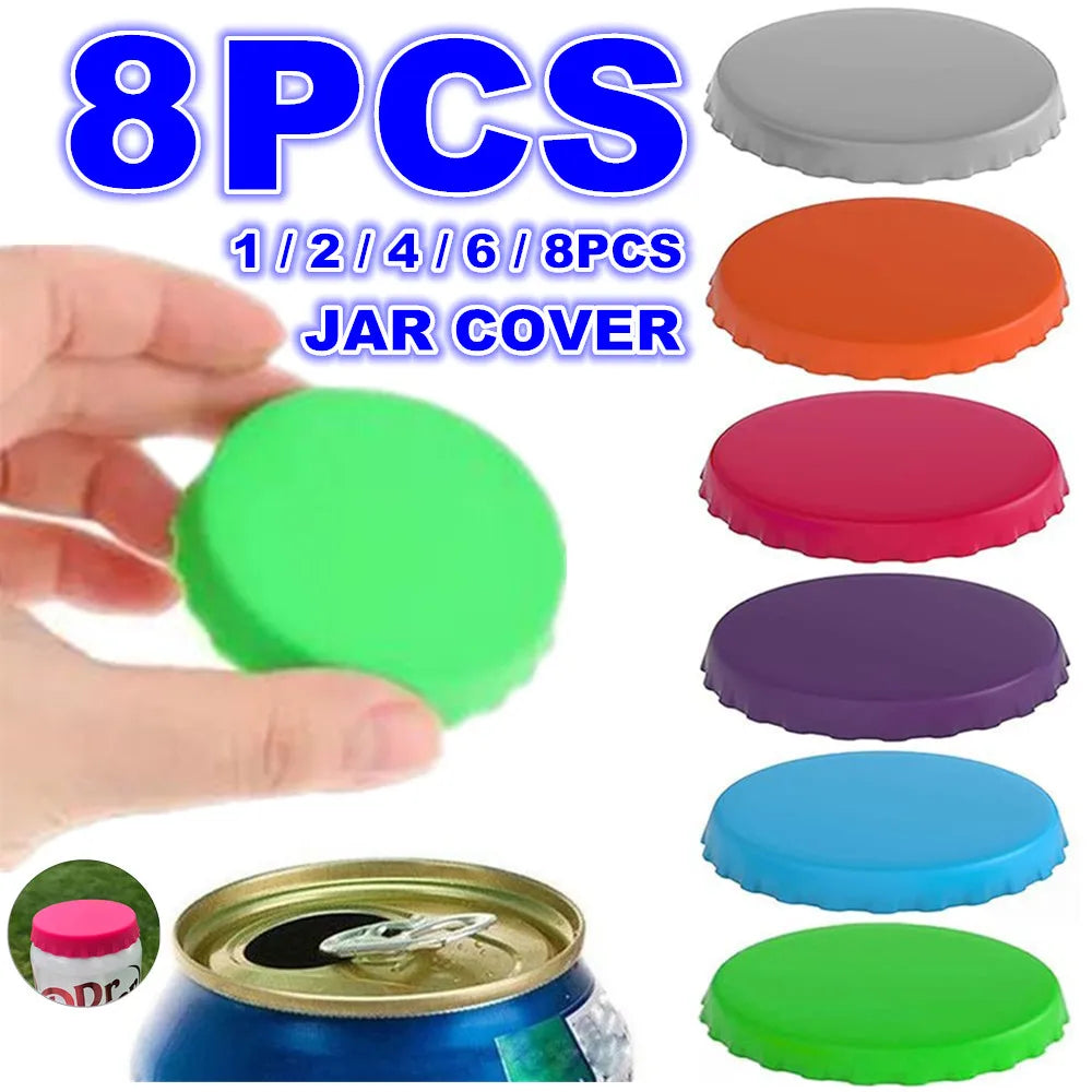 Couvercles de canettes de boissons réutilisables, couvercles de canettes de boissons, protecteurs de couvercles de Soda, bouchon de bouteille d'étanchéité en Silicone, couvercle d'étanchéité anti-fuite