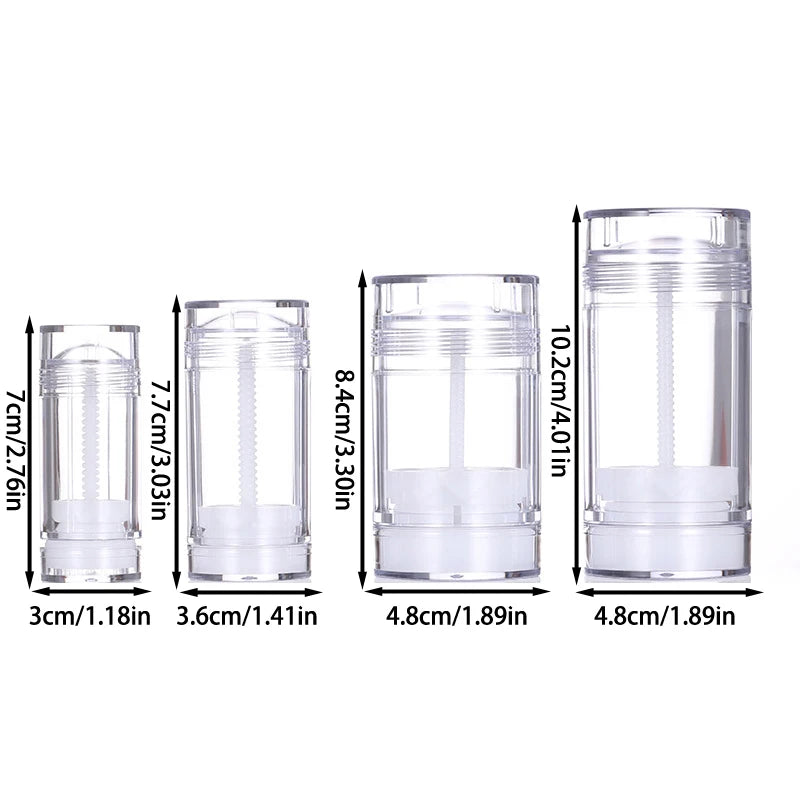 Tube déodorant rond torsadé fait à la main, 15/30/50/75g, remplissage du fond, bâton de Blush vide, bâton de remplissage, conteneur déodorant de voyage