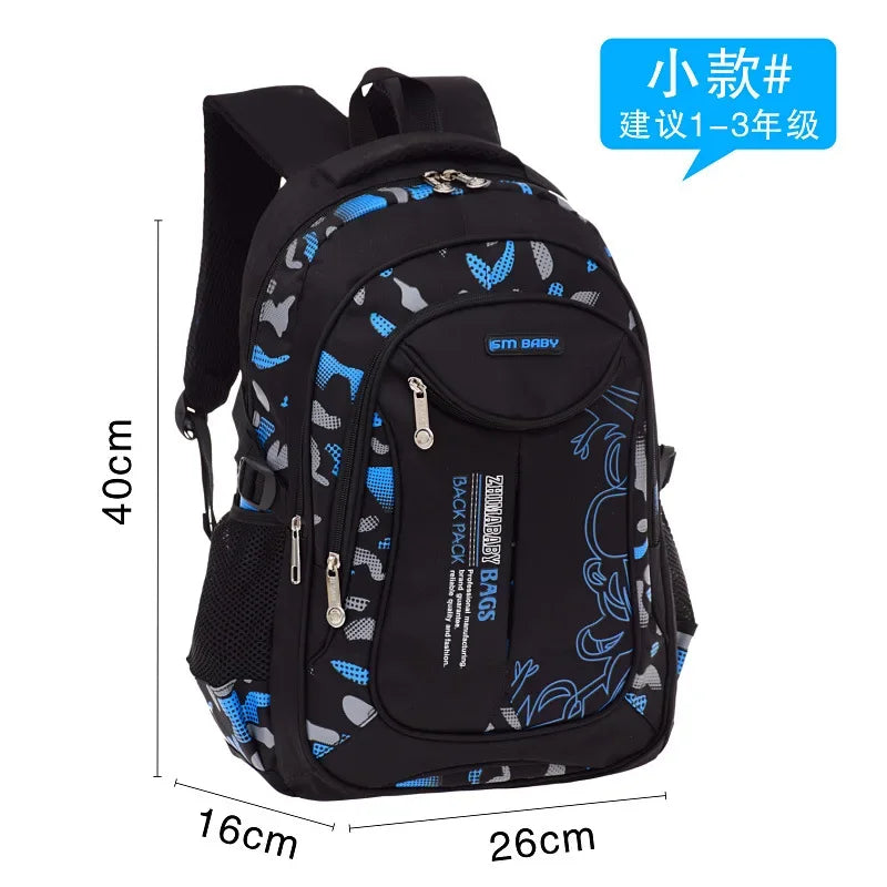SR-Sac à Dos d'École Primaire Étanche pour Garçon, Cartable de Livres, Orth4WD