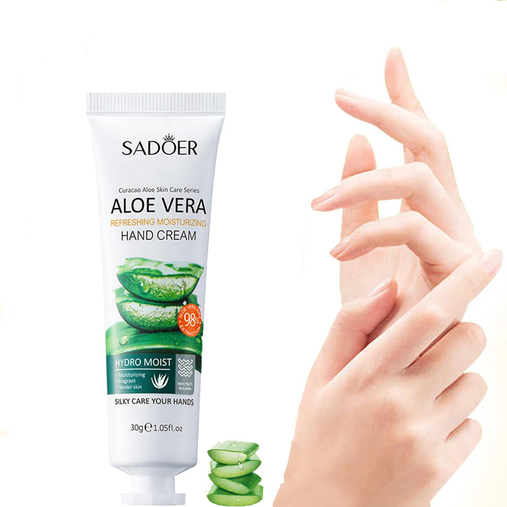 Crème pour les mains à l'aloe Vera, Lotions, sérum réparateur, nourrissant, soins pour la peau, Anti-séchéité, gerchar, Anti-vieillissement, blanchissant, 30g