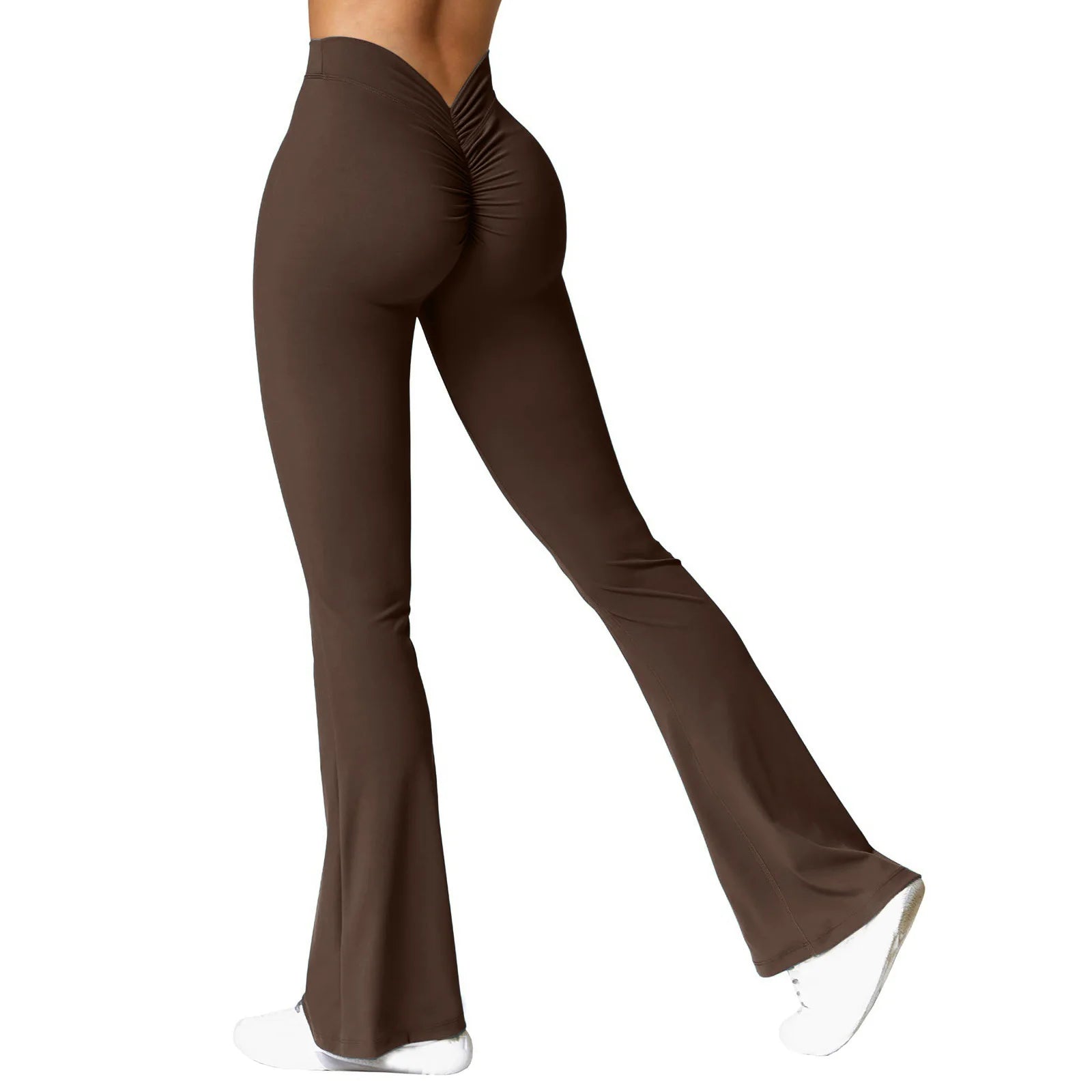 Pantalon évasé de Yoga Sexy pour femmes, taille haute, coupe en V, Push-Up, fesses, Fitness, ajustement confortable, Gym, course à pied, mode Slim