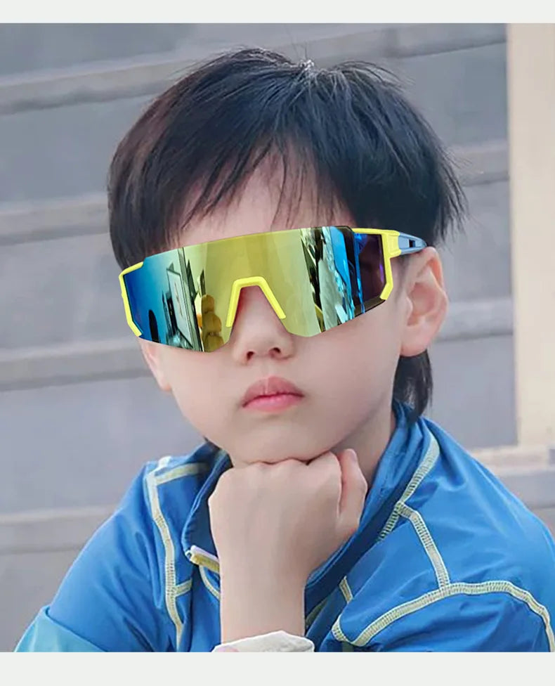 Lunettes de soleil de cyclisme en plein air pour enfants, pour garçons et filles, pour vtt, conduite, vélo, sport, escalade, lunettes de protection, UV400