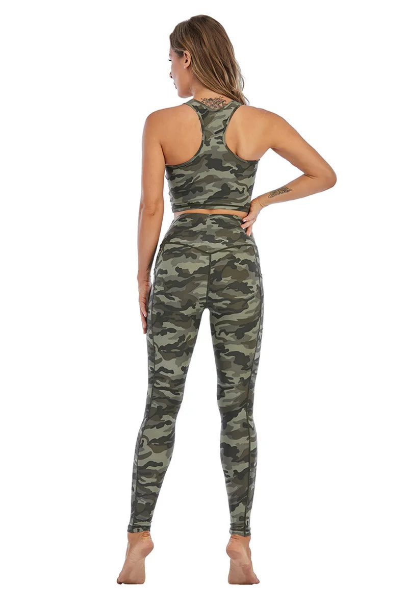 Cloud Hide – ensemble de Yoga Camouflage, vêtements de sport pour femmes, pantalons d'entraînement, Leggings, haut, soutien-gorge, chemise, costume de Fitness, S-XXL