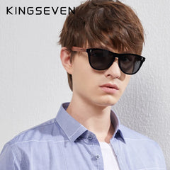 KINGSEVEN hommes lunettes de soleil en bois femmes polarisées rétro lunettes de soleil bois Oculos de sol