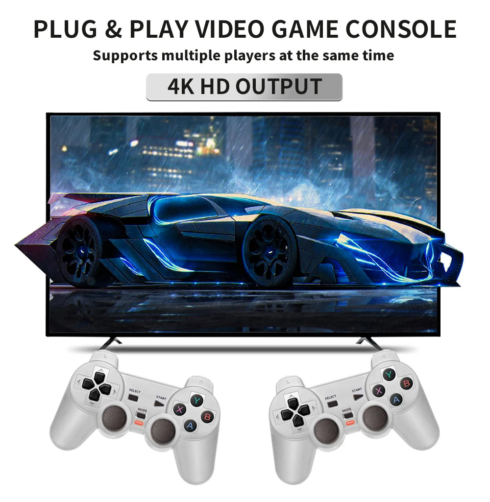 BOYHOM Y6 Console de jeu rétro 4K 60fps sortie HDMI faible latence GD10 TV bâton de jeu double poignée Console de jeu domestique Portable pour GBA