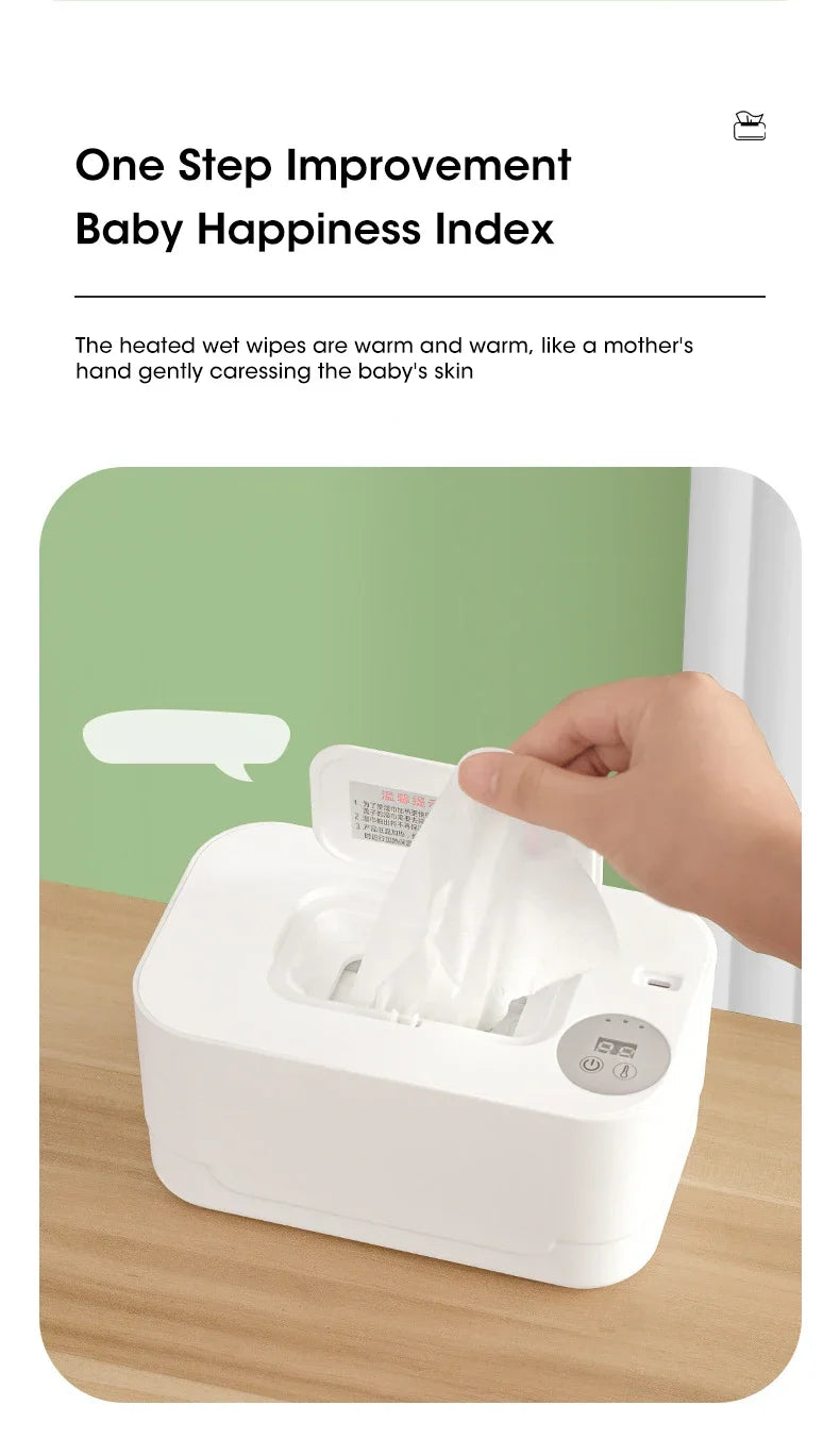 Chauffe-lingettes humides pour bébé, avec affichage LED, distributeur de serviettes humides, Portable, USB, chauffe-lingettes pour bébé, boîte chauffante pour serviettes, maison/voiture