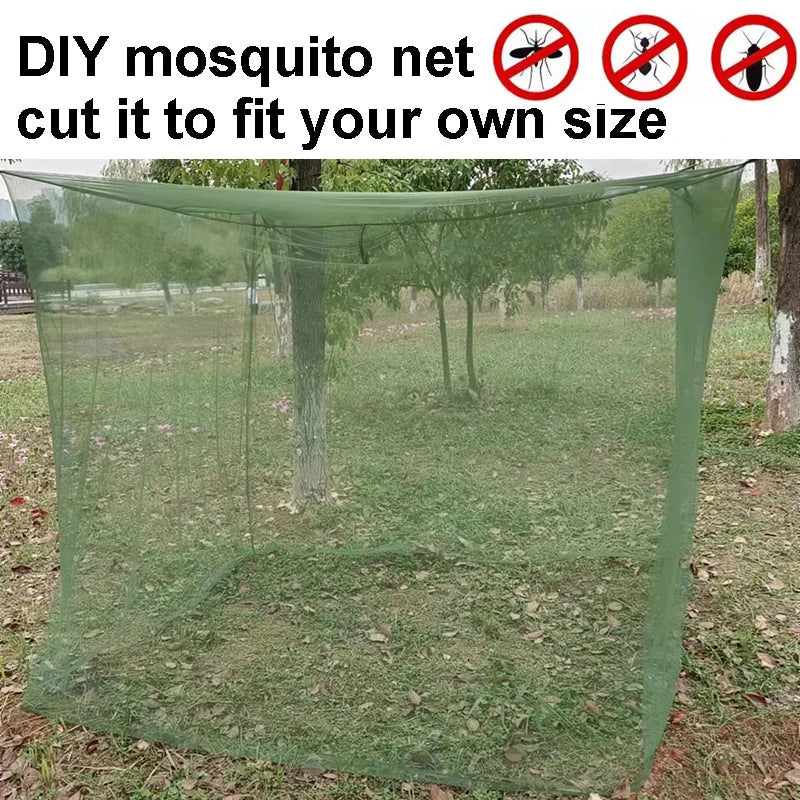 DIY mosquito net for outdoor hunting, garden, dormitory, tent, picnic, camping; adjustable size mosquito net, 2*3, 3*5/15, 5*5, 6*6m DIY net